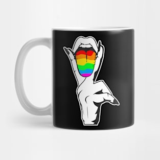 Gay Pride LGBT Lesbian Tongue Mug